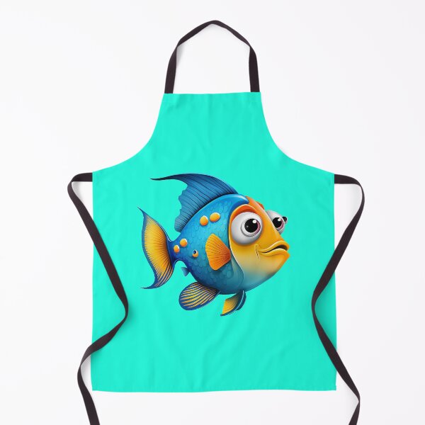 Item preview, A Blue and Yellow Animated Fish Tale designed and sold by TheStadiumShirt.