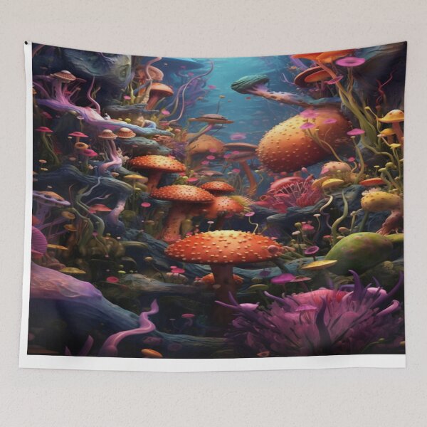 Item preview, mushroom dreamy wonderland forest image designed and sold by nitty73.