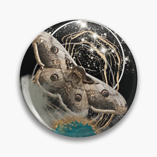 Item preview,  Magic Moth Dark Moth Stars Moon Magic Euphoria Beauty Crystals Gold designed and sold by SisterSinger.