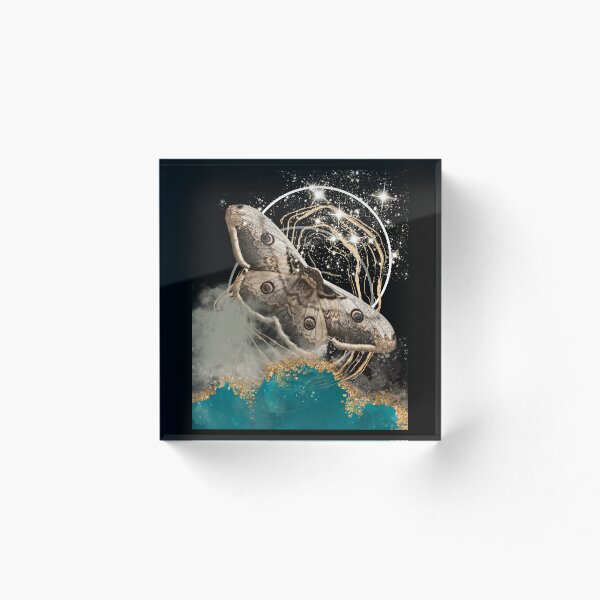 Item preview,  Magic Moth Dark Moth Stars Moon Magic Euphoria Beauty Crystals Gold designed and sold by SisterSinger.