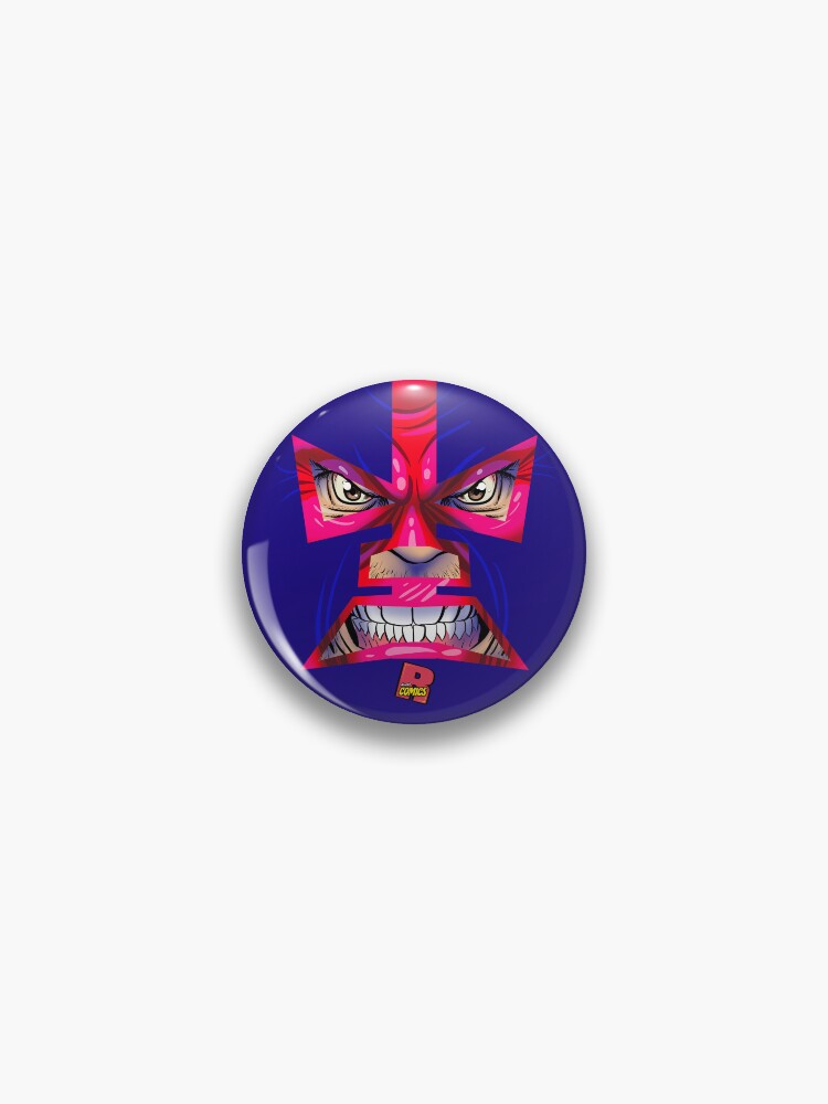 Thumbnail 1 of 3, Pin, Luchador Law designed and sold by RosalesComics.
