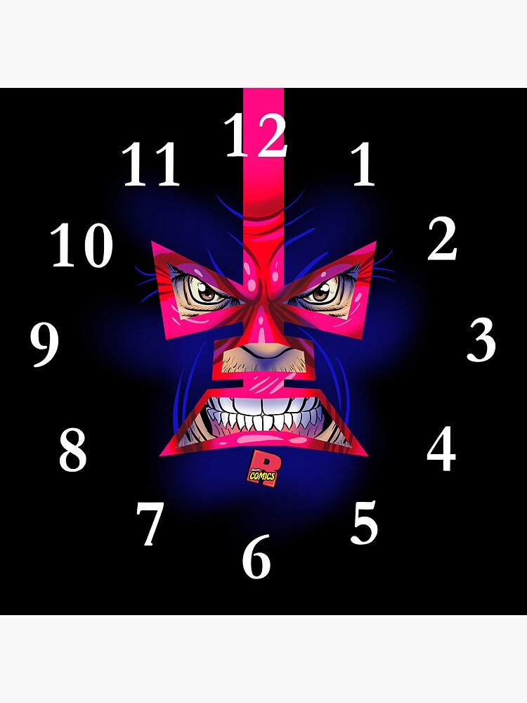 Thumbnail 4 of 4, Clock, Luchador Law designed and sold by RosalesComics.