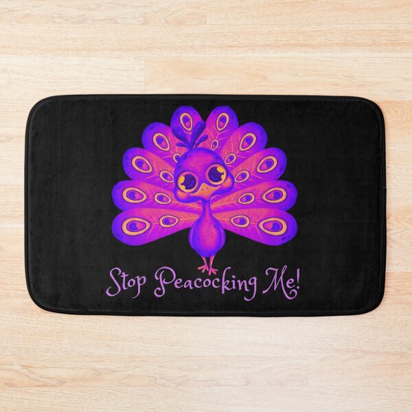 Item preview, Stop Peacocking Me! Purple-Cute humor apparel for everyone. Cute looking design for boyfriends, girlfriends, moms, dads, teachers, and any everyone in your life. Clean looking apparel. designed and sold by Hiremeamerica.