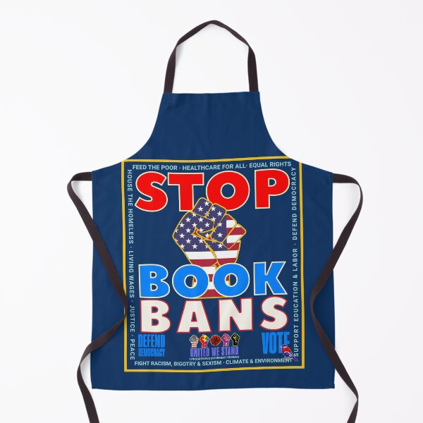 Item preview, PMD00937 Progressive Movement Designs patriotic American Stop Book Bans design shows you support democracy progressive goals for Progressives Democrats Independents Liberals designed and sold by ProgressiveLeft.