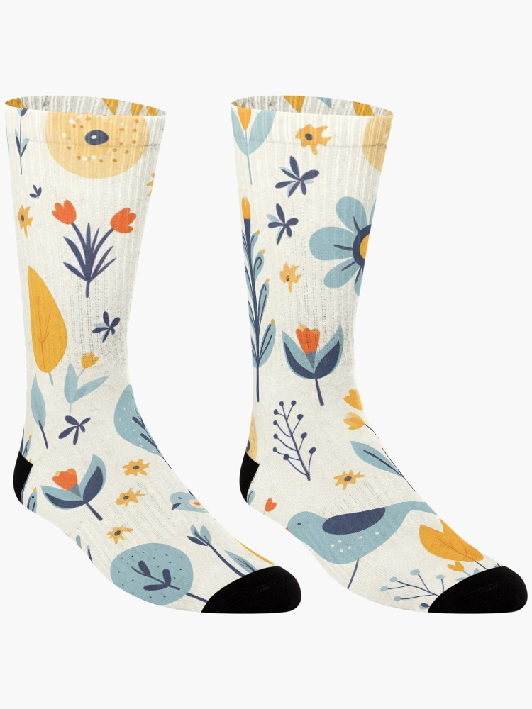 Thumbnail 3 of 5, Socks, Spring Mood designed and sold by StudioThink.