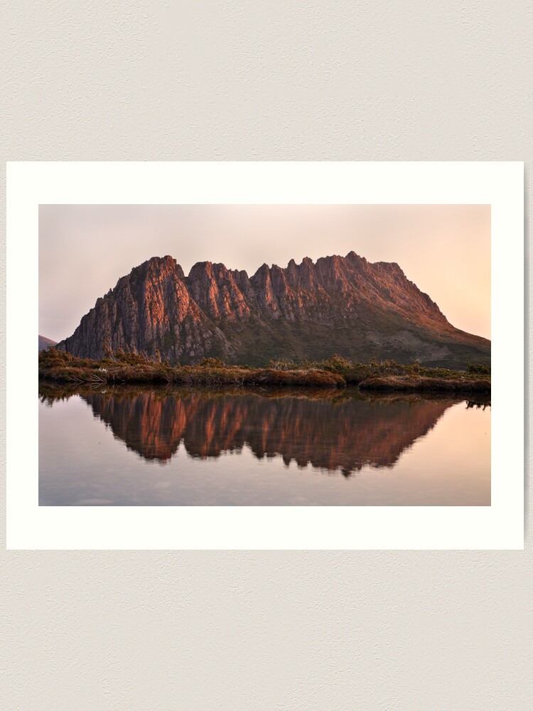 Art Print, Cradle Mountain Tarn Sunset, Australia designed and sold by Michael Boniwell