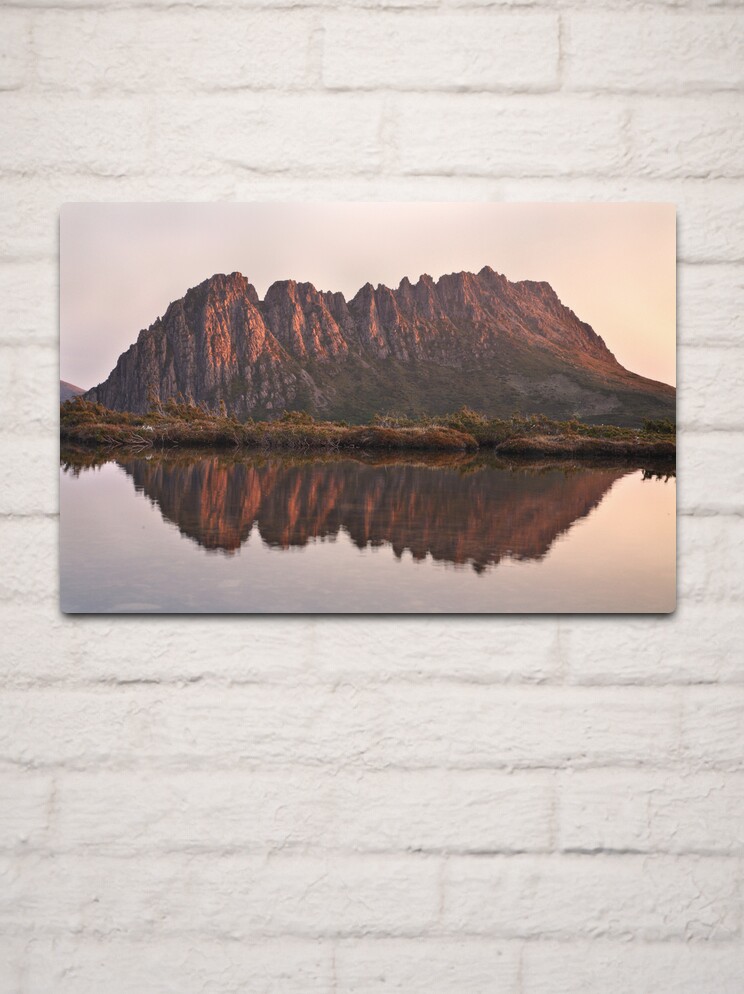 Metal Print, Cradle Mountain Tarn Sunset, Australia designed and sold by Michael Boniwell