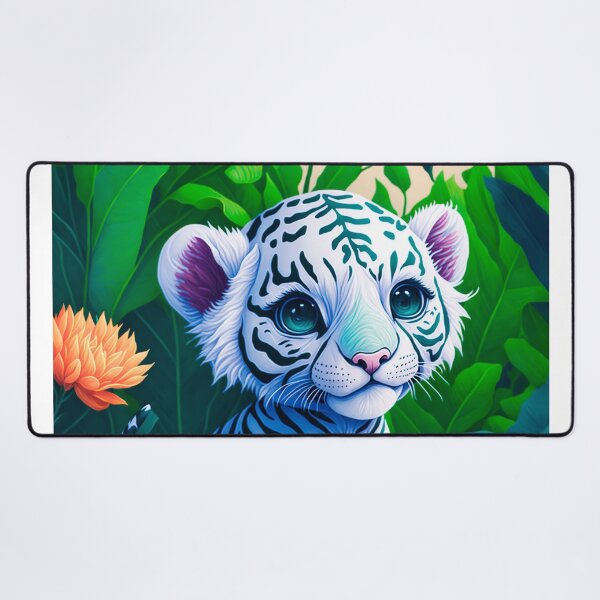 Item preview, Cute Baby White Tiger In The Jungle designed and sold by Yoselin Moran.