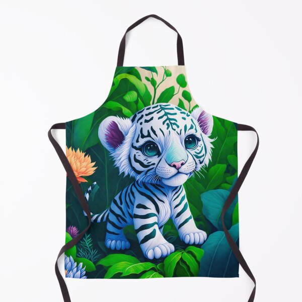 Item preview, Cute Baby White Tiger In The Jungle designed and sold by Yoselin Moran.