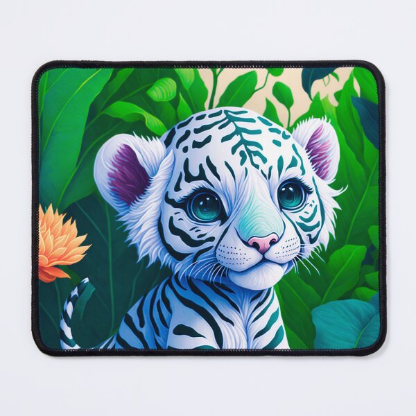 Item preview, Cute Baby White Tiger In The Jungle designed and sold by Yoselin Moran.