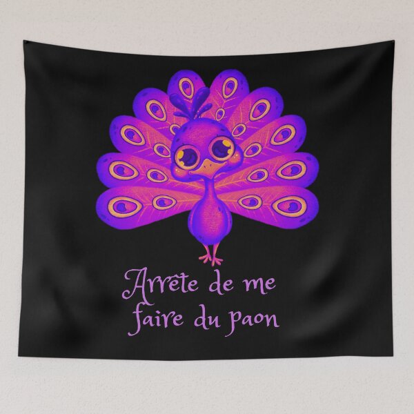 Item preview, French Stop Peacocking Me! Purple-Cute humor apparel for everyone. Cute looking design for boyfriends, girlfriends, moms, dads, teachers, and any everyone in your life. Clean looking apparel. designed and sold by Hiremeamerica.