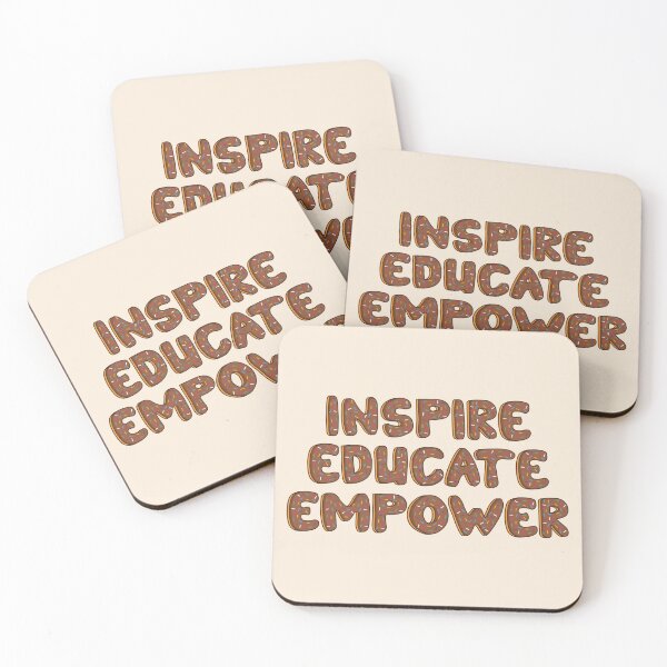 Item preview, Inspire Educate Empower Teacher Quote designed and sold by DonutsWords.