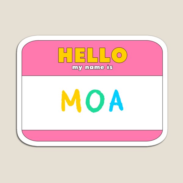 Item preview, Hello my name is MOA pink designed and sold by heart-motion.