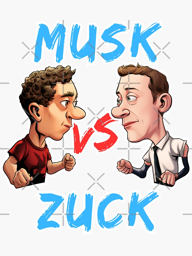 Musk vs Zuck Elon Musk vs Mark Zuckerberg Sticker