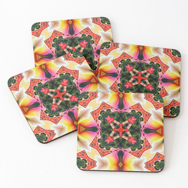 Item preview,  *Wonderful Colorful Geometric Plumeria Hawaiian Flowers Abstract Patchwork Painting.* designed and sold by Ralek.