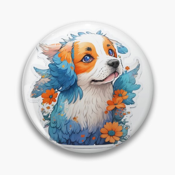 Item preview, little dog in the middle of flowers designed and sold by LauraGCastro.