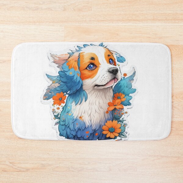 Item preview, little dog in the middle of flowers designed and sold by LauraGCastro.