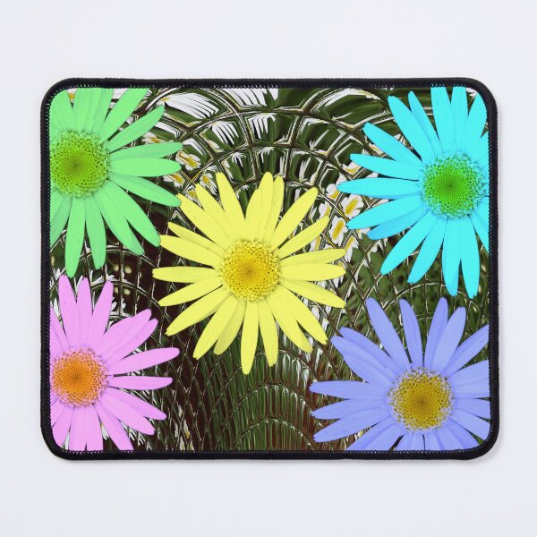 Item preview, Colored Daisies Against Mosaic Glass designed and sold by BostonArcImage.