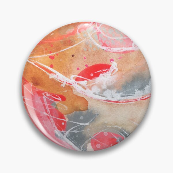 Item preview, Abstract hot pink and coral mixed media painting designed and sold by AnissaF.