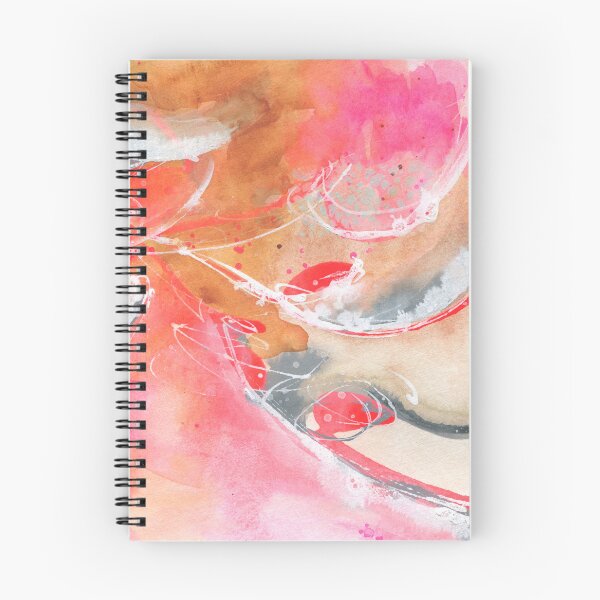 Item preview, Abstract hot pink and coral mixed media painting designed and sold by AnissaF.