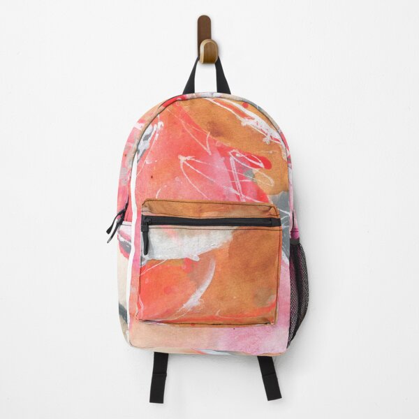 Item preview, Abstract hot pink and coral mixed media painting designed and sold by AnissaF.