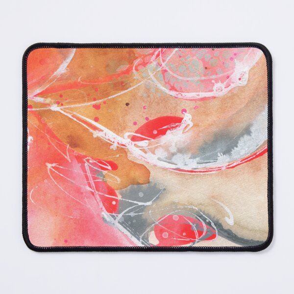 Item preview, Abstract hot pink and coral mixed media painting designed and sold by AnissaF.
