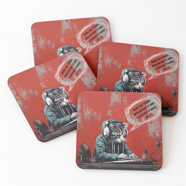 Item preview, Customer Service Cat Print Work From Home Funny Meme Graffiti Art designed and sold by NewOtaku64.