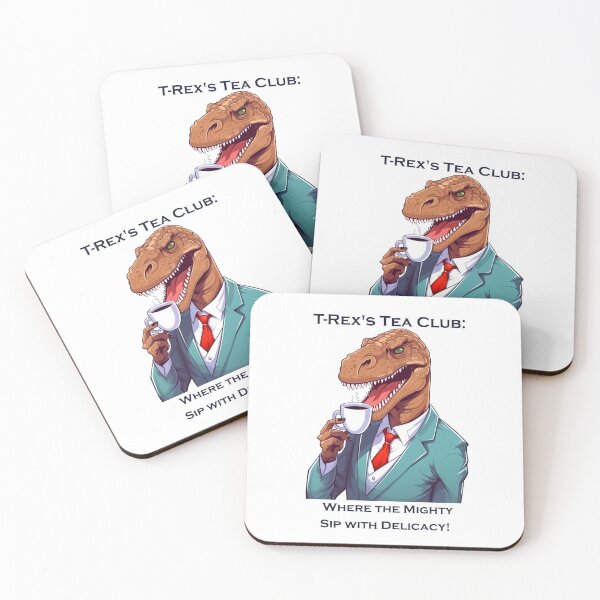Item preview, T-Rex's Tea Club Where the Mighty Sip with Delicacy! Tie Rex designed and sold by heringa.