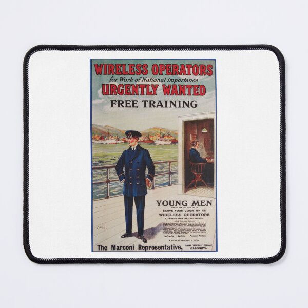 Item preview, British Naval Wireless Operators Wanted Poster - Vintage Advert designed and sold by BASlade93.