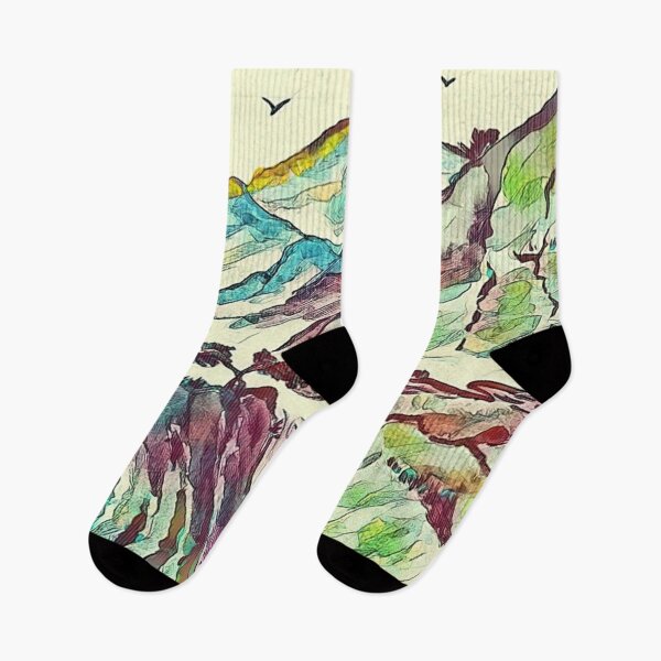 Item preview, Birds above mountain waterfall designed and sold by George Hutton Hunter.