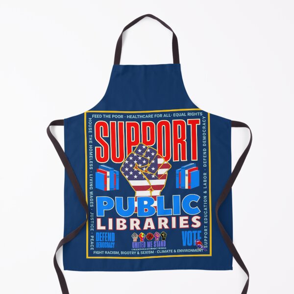 Item preview, PMD00939 Progressive Movement Designs patriotic American Support Public Libraries design shows you support democracy progressive goals for Progressives Democrats Independents Liberals designed and sold by ProgressiveLeft.