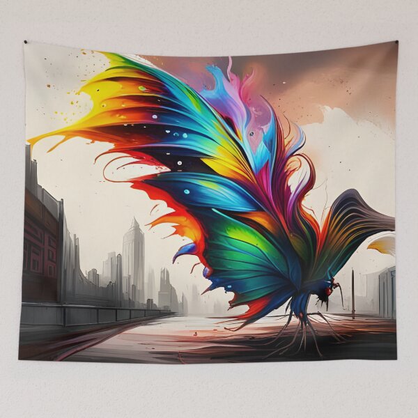 Item preview, Chroma Wings: The Radiant Flight of a Graffiti Butterfly designed and sold by CreativeCircus.