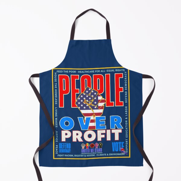 Item preview, PMD00940 Progressive Movement Designs patriotic American People Over Profit design shows you support democracy progressive goals for Progressives Democrats Independents Liberals designed and sold by ProgressiveLeft.