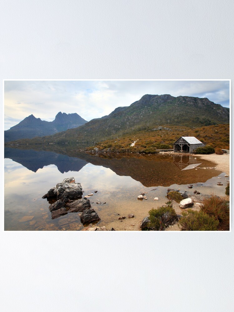 Alternate view of Boat Shed, Dove Lake, Cradle Mountain Nat. Park, Australia Poster