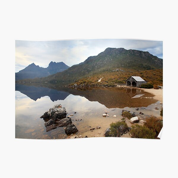 Boat Shed, Dove Lake, Cradle Mountain Nat. Park, Australia Poster