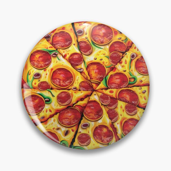 Artikelvorschau, Delicious Pepperoni Pizza Delight | Abstract Pizza Art entworfen und verkauft von PopPopGfx.