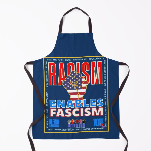 Item preview, PMD00941 Progressive Movement Designs patriotic American Racism Enables Fascism design shows you support democracy and progressive goals for Progressives Democrats Independents Liberals. designed and sold by ProgressiveLeft.