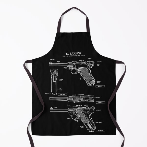 Artikelvorschau, Luger: Recoil loading small arms (White Stencil-No Background) entworfen und verkauft von BGALAXY.