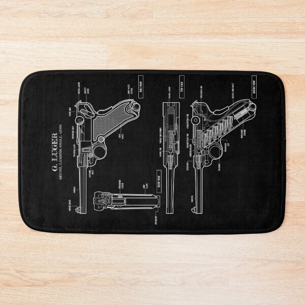 Item preview, Luger: Recoil loading small arms (White Stencil-No Background) designed and sold by BGALAXY.