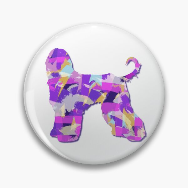 Item preview, Afghan Hound Dog Silhouette Purple Pink Yellow Blue Design designed and sold by AMSonArt.