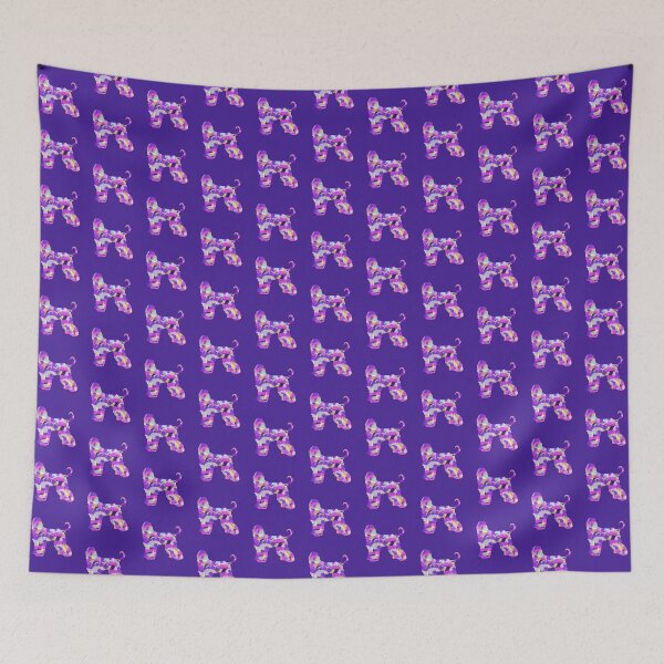 Item preview, Afghan Hound Dog Silhouette Purple Pink Yellow Blue Design designed and sold by AMSonArt.