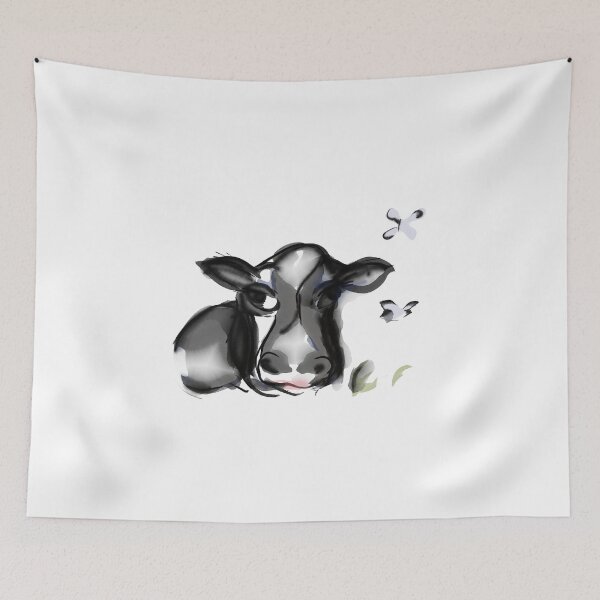 Item preview, cow in ink designed and sold by StudioMasha.