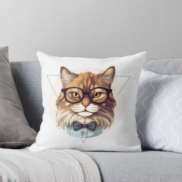 Item preview, Artistic Hipster Cat Therian Bowtie Art Print designed and sold by PatternsFTW.