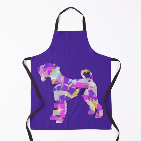 Item preview, Airedale Terrier Dog Silhouette Purple Pink Yellow Blue Design designed and sold by AMSonArt.
