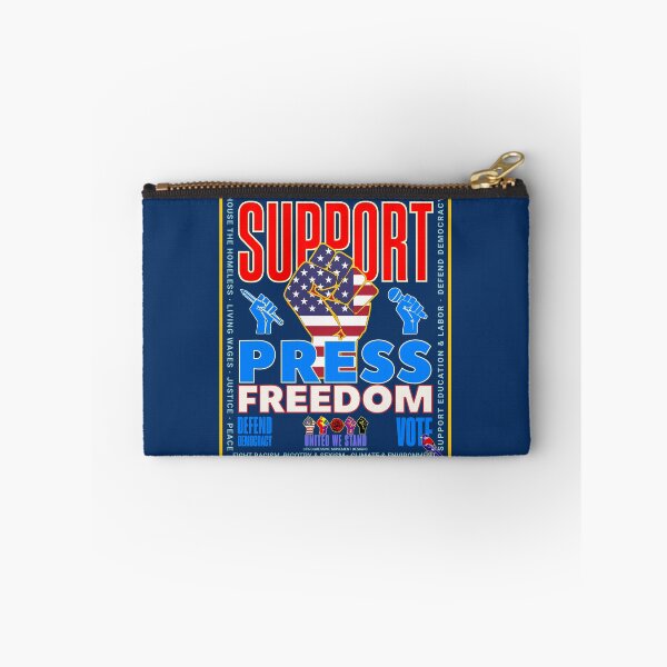 Artikelvorschau, PMD00942 Progressive Movement Designs patriotisches amerikanisches Design zur Unterstützung der Pressefreiheit zeigt, dass Sie Demokratie und progressive Ziele für Progressive Democrats Independents Liberals unterstützen entworfen und verkauft von ProgressiveLeft.