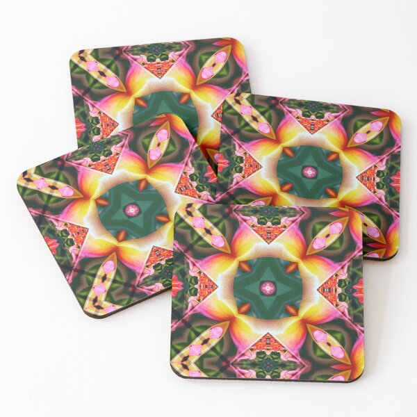 Item preview,   *Wonderful Colorful Geometric Plumeria Hawaiian Flowers Abstract Patchwork Painting.* designed and sold by Ralek.