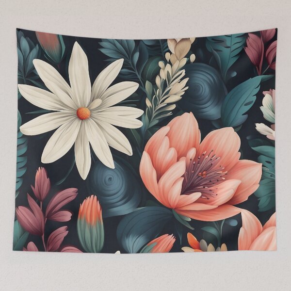 Item preview, Blossoming Exotica: Vibrant Floral Pattern Print designed and sold by imaginariumlab.