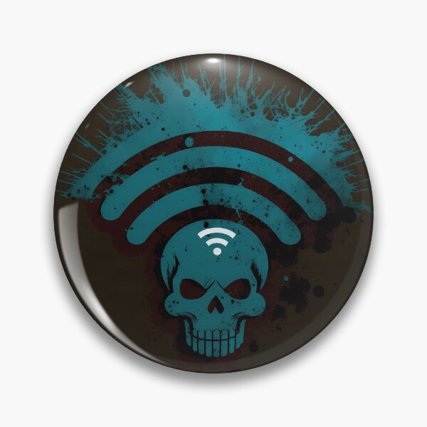 Artikelvorschau, Die-Fi Skull Wi-Fi Symbol | Unique Streaked Paint Design | Eye-Catching Graphic entworfen und verkauft von PopPopGfx.