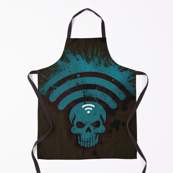 Aperçu de l'œuvre Die-Fi Skull Wi-Fi Symbol | Unique Streaked Paint Design | Eye-Catching Graphic créée et vendue par PopPopGfx.