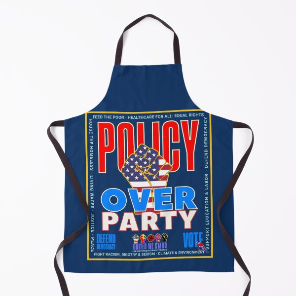Item preview, PMD00943 Progressive Movement Designs patriotic American Policy Over Party design shows you support democracy and progressive goals for Progressives Democrats Independents Liberals designed and sold by ProgressiveLeft.